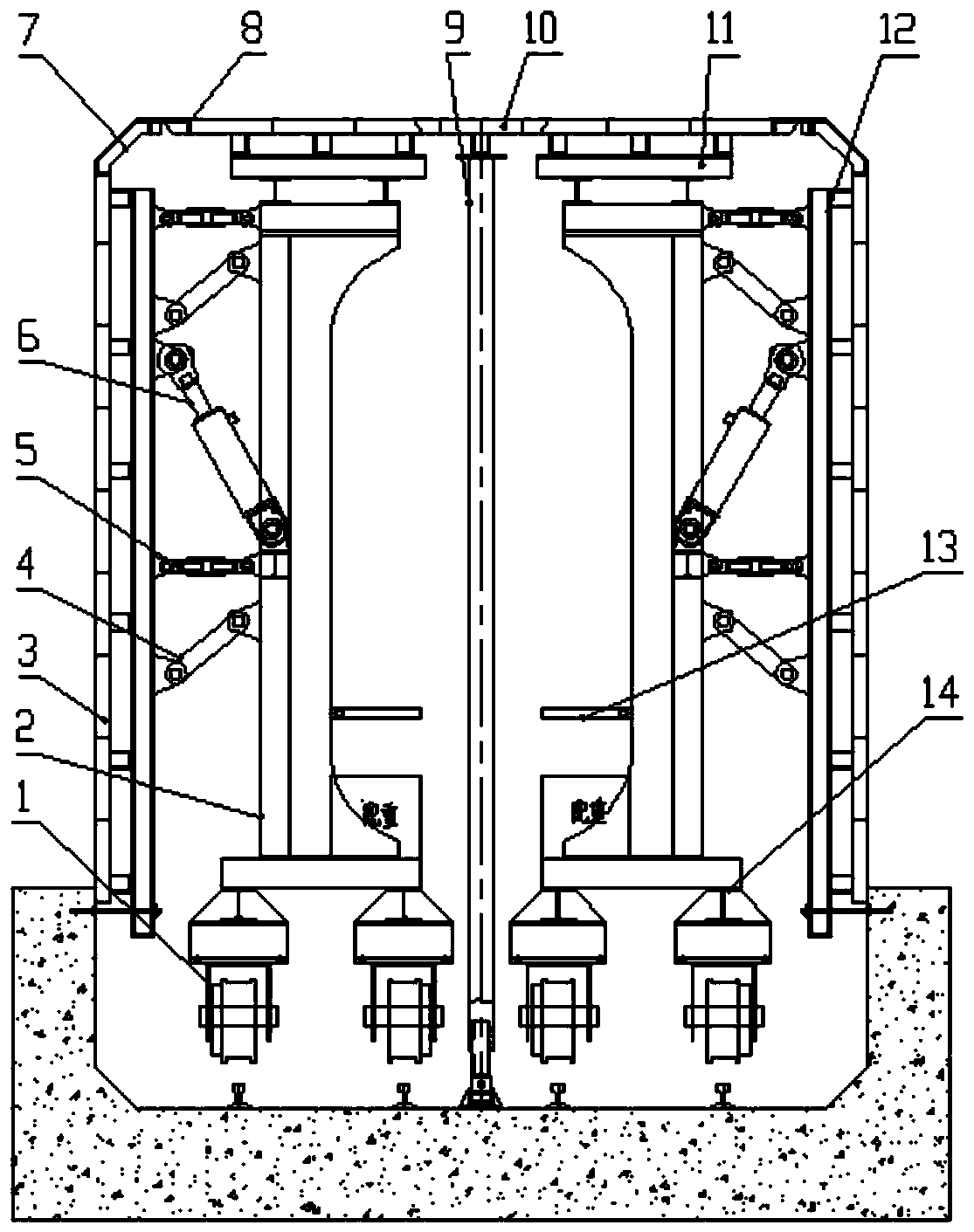 Quick support formwork for pipe gallery and construction method thereof