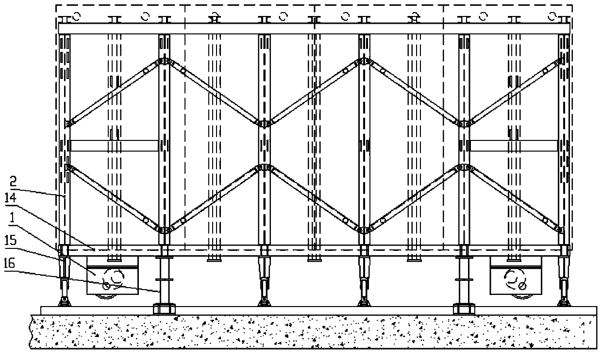 Quick support formwork for pipe gallery and construction method thereof