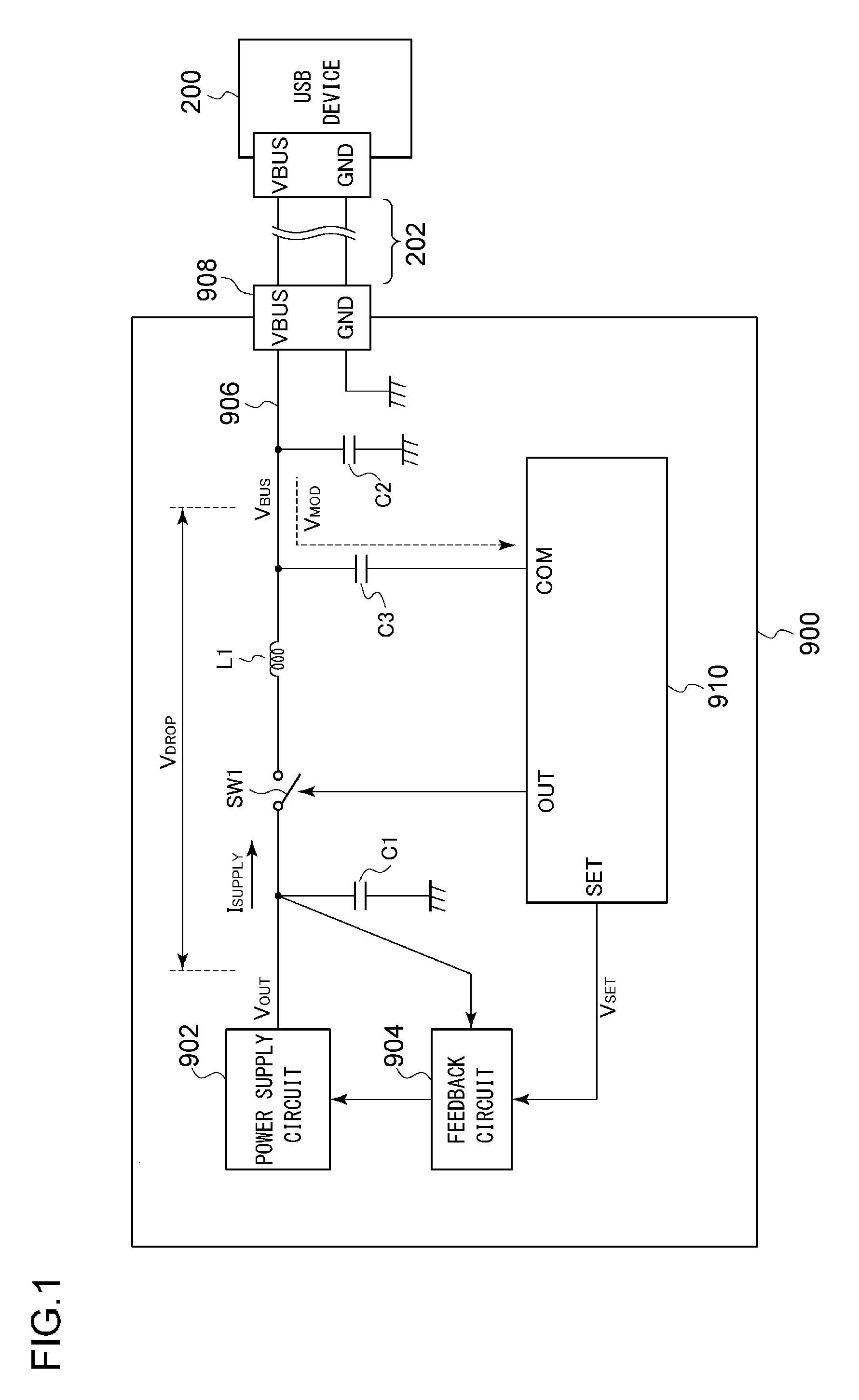 USB power supply apparatus