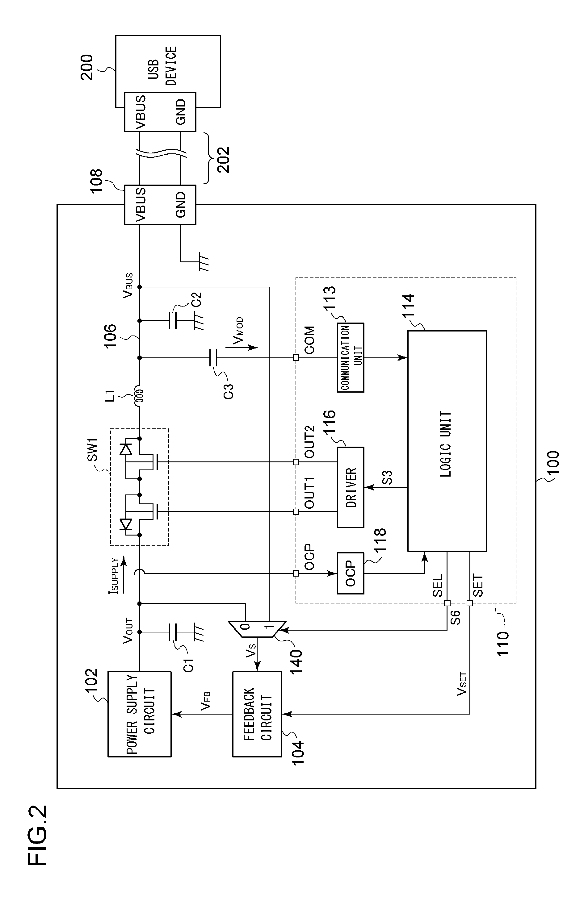 USB power supply apparatus