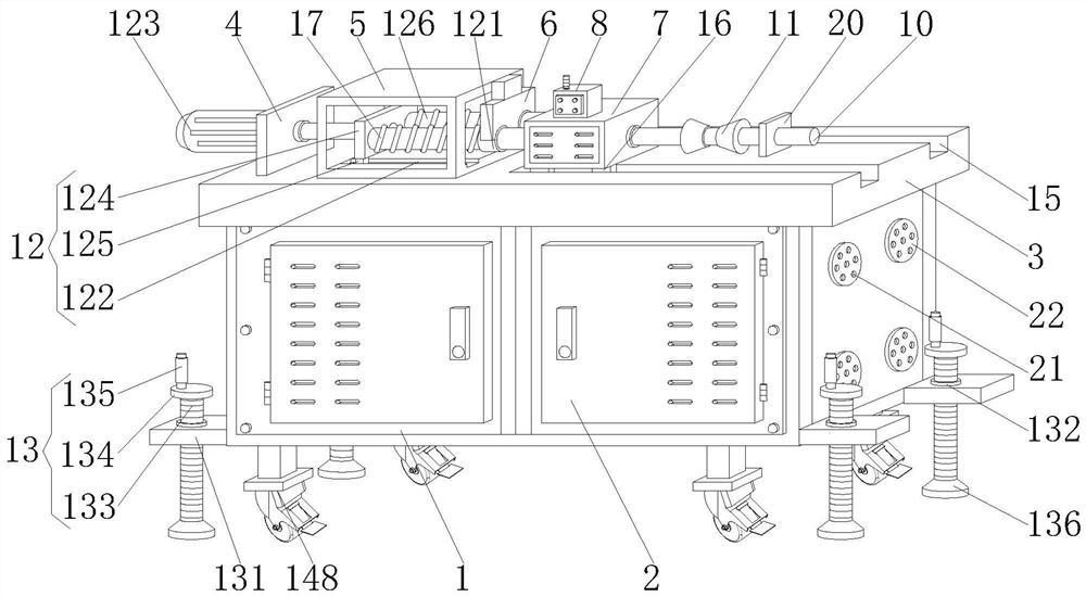 A flexible and expandable oil chain machining boring device