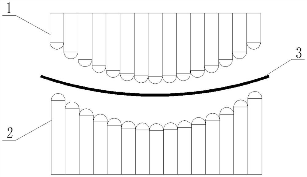 A multi-point-electromagnetic gasification composite forming device and forming method for plates