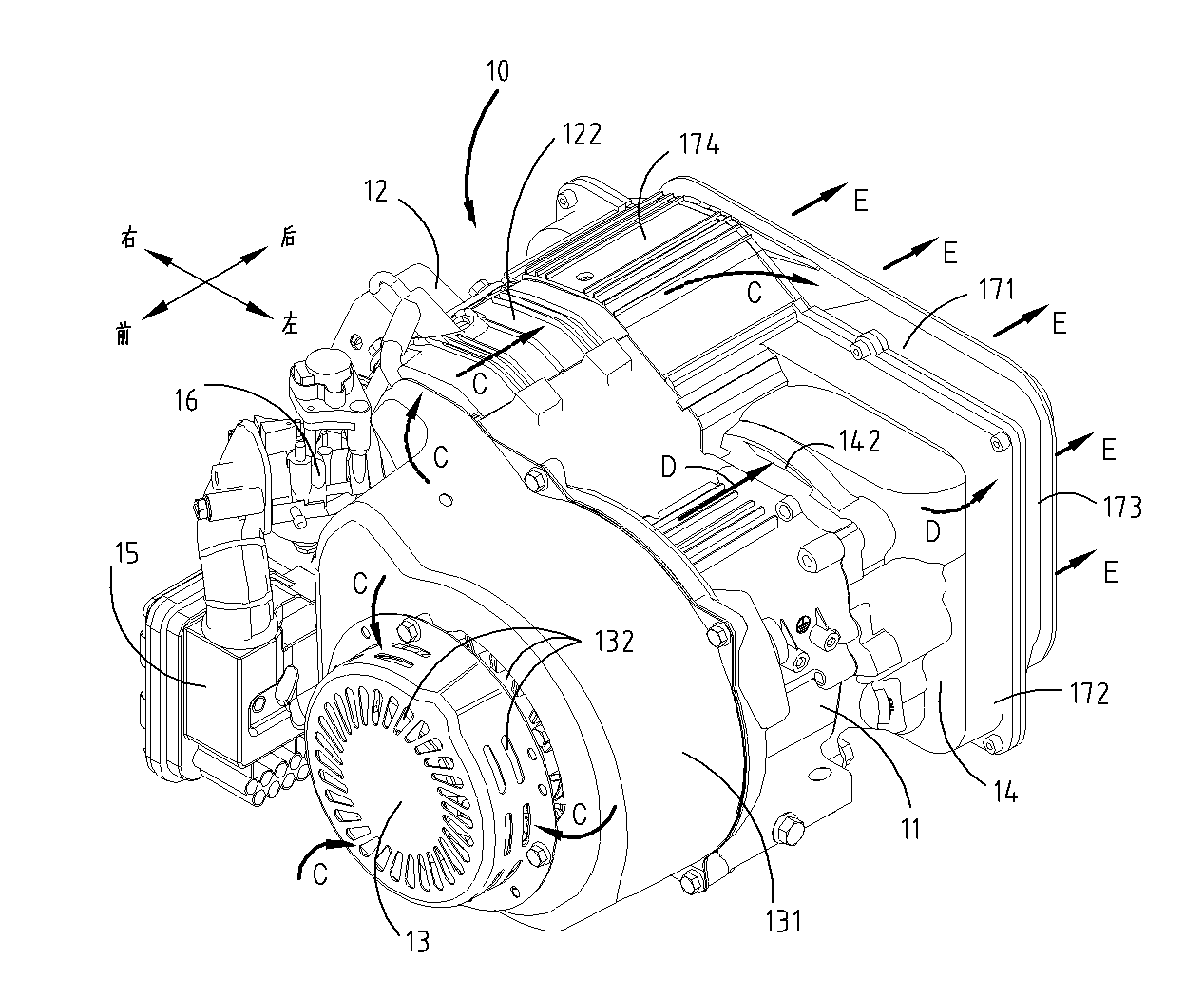 Engine used for generator