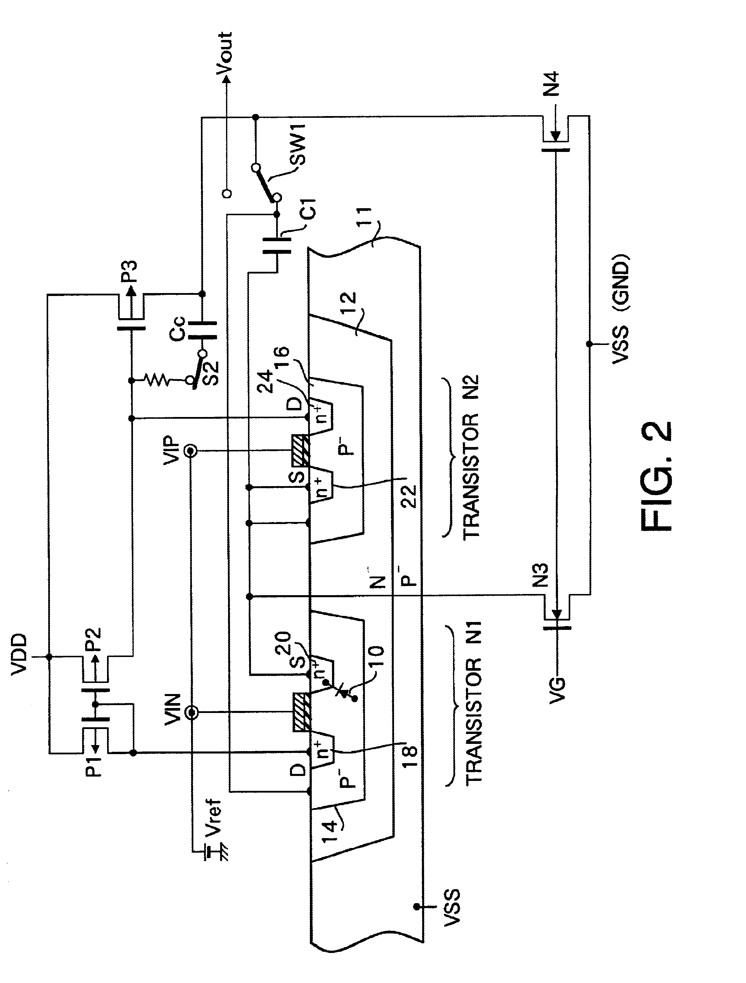 Comparator with offset canceling function and D/A conversion apparatus with offset canceling function