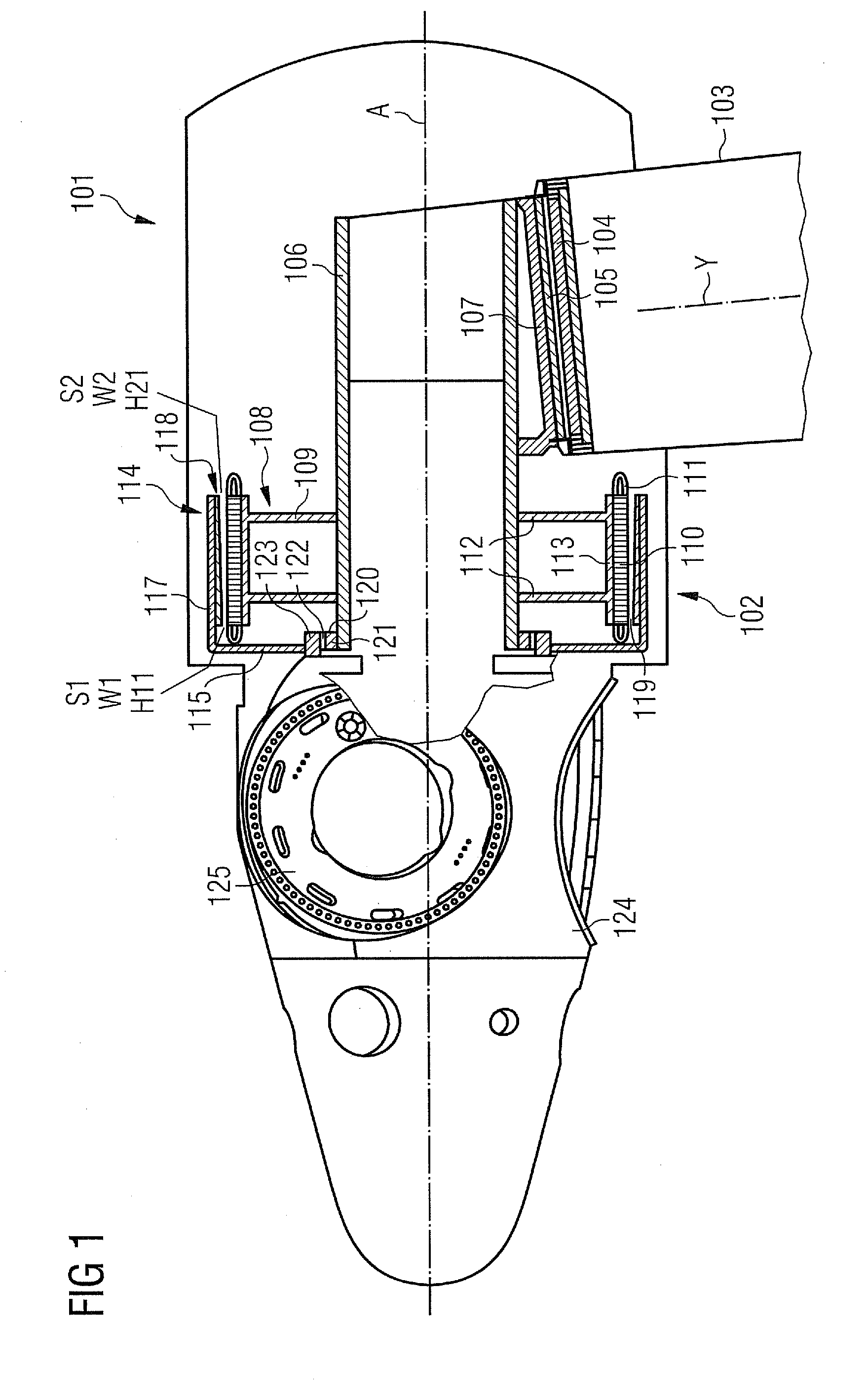 Arrangement to compensate a non-uniform air gap of an electric machine