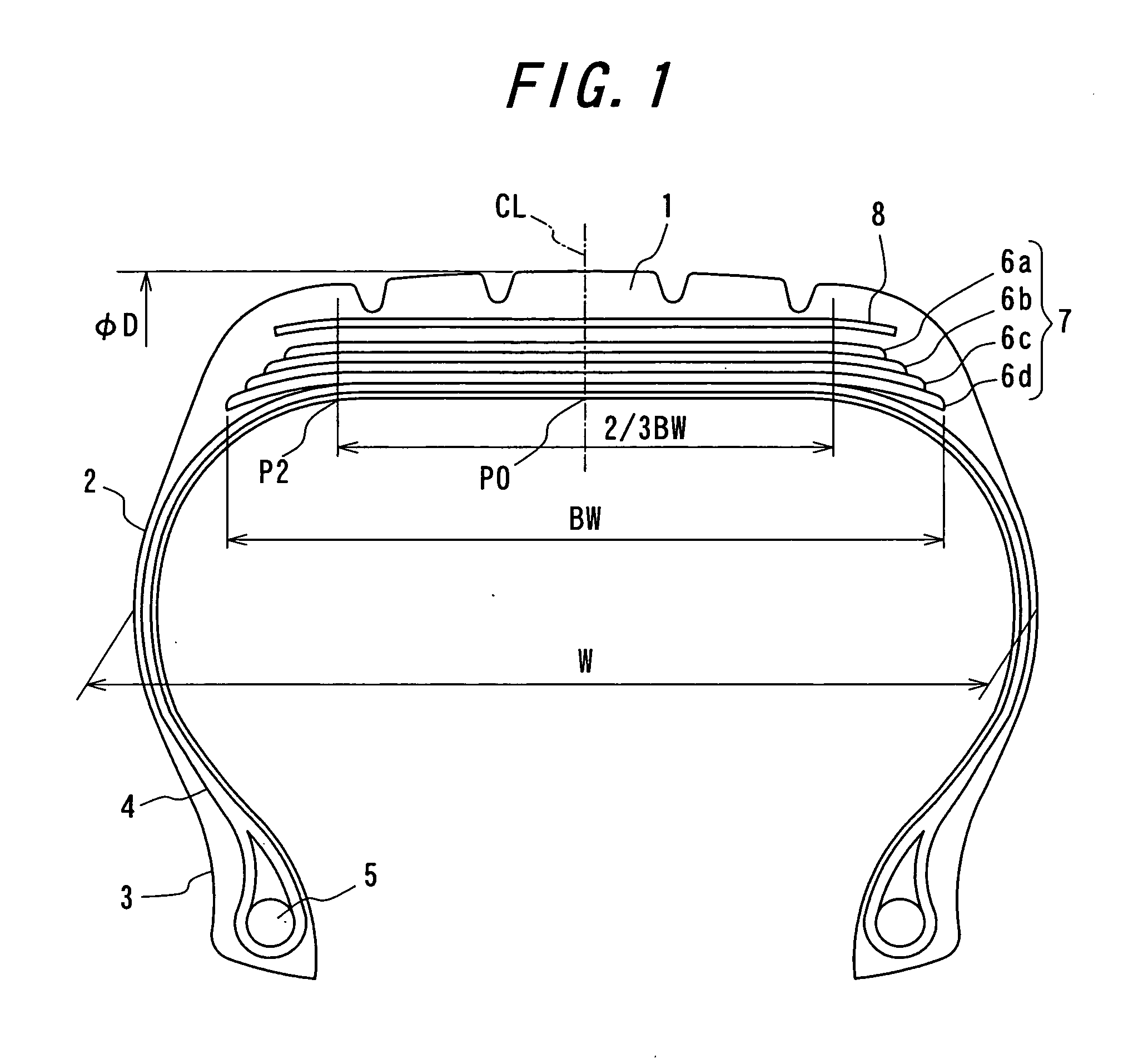 Radial tire for airplane