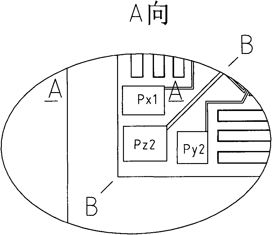 Capacitive single-mass block full comb electrode sensor for triaxial acceleration and manufacturing method thereof