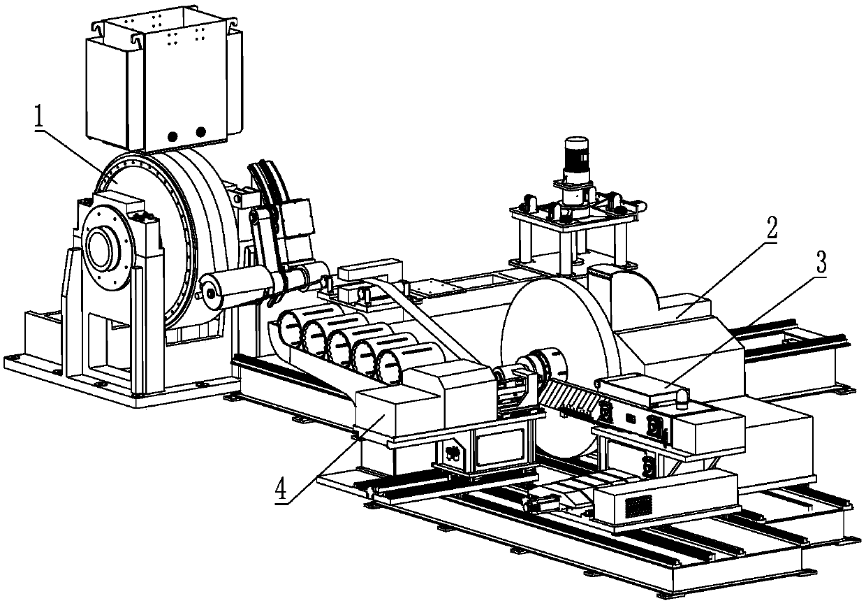 Single take-up type full-automatic coil changing machine for amorphous thin strip