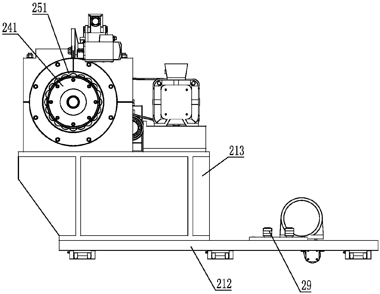 Single take-up type full-automatic coil changing machine for amorphous thin strip