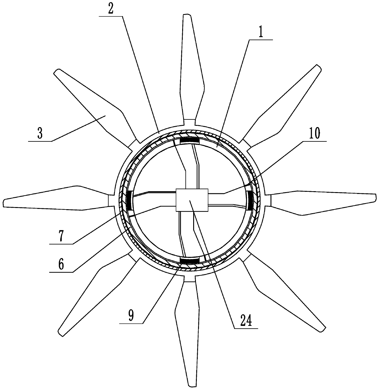 A large-diameter annular magnetic levitation motor and its control method