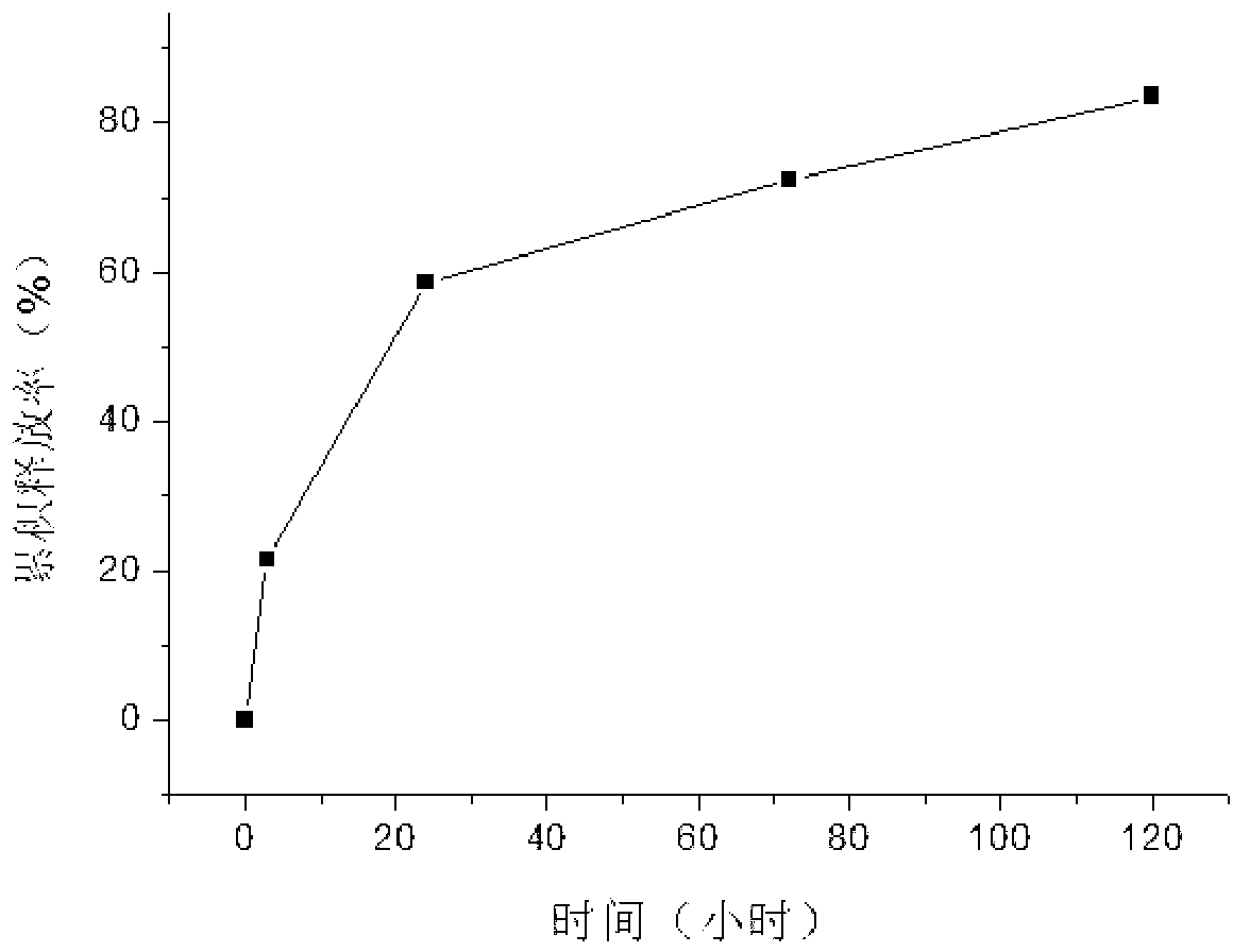 Ultrasonic biological effect mediated recombinant human endostatin controlled release preparation