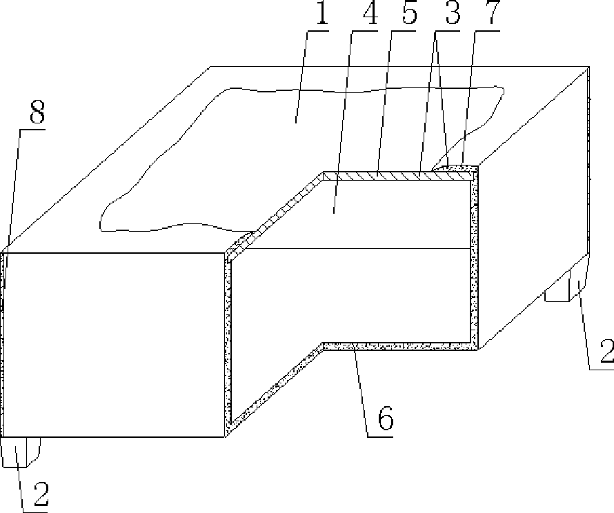 Hollow mold for filling cast-in-situ concrete