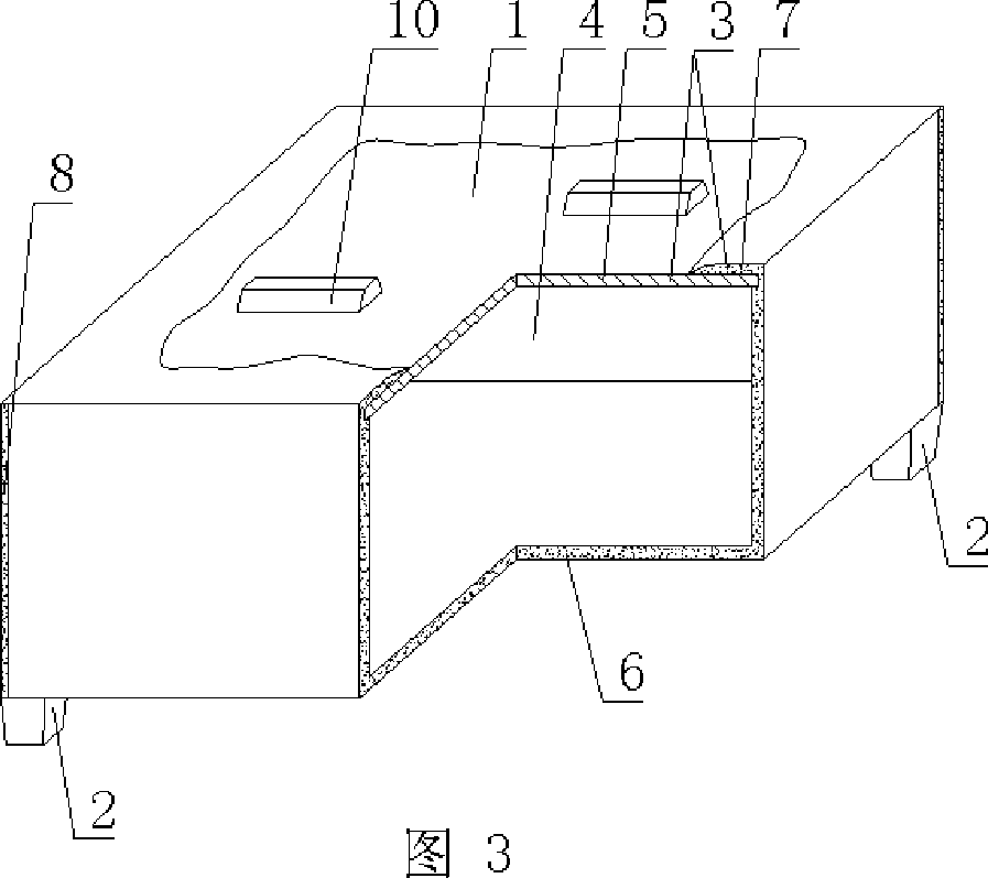 Hollow mold for filling cast-in-situ concrete