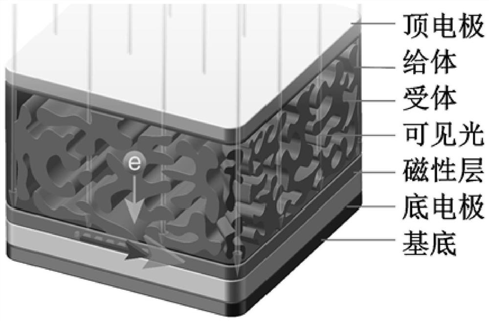 A spintronic device and preparation method for realizing visible light-controlled interfacial magnetism