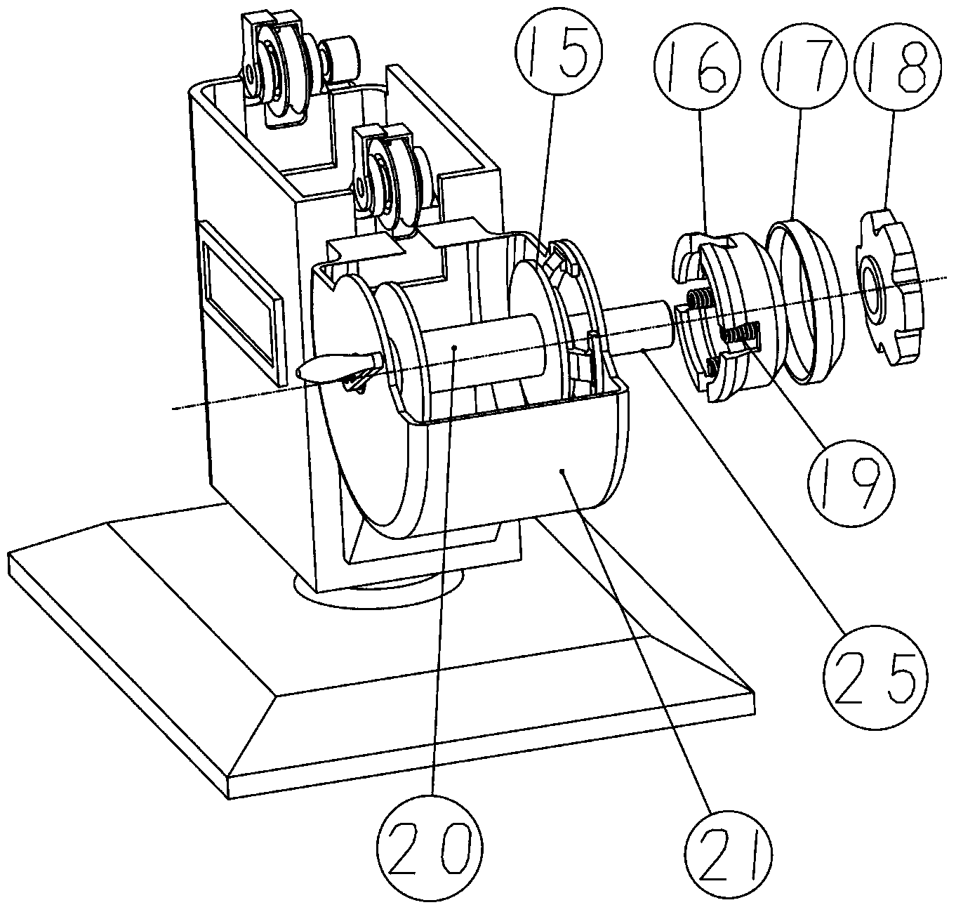 Speed reducer for ground retrieving of small wheel type take-off and landing unmanned aircraft