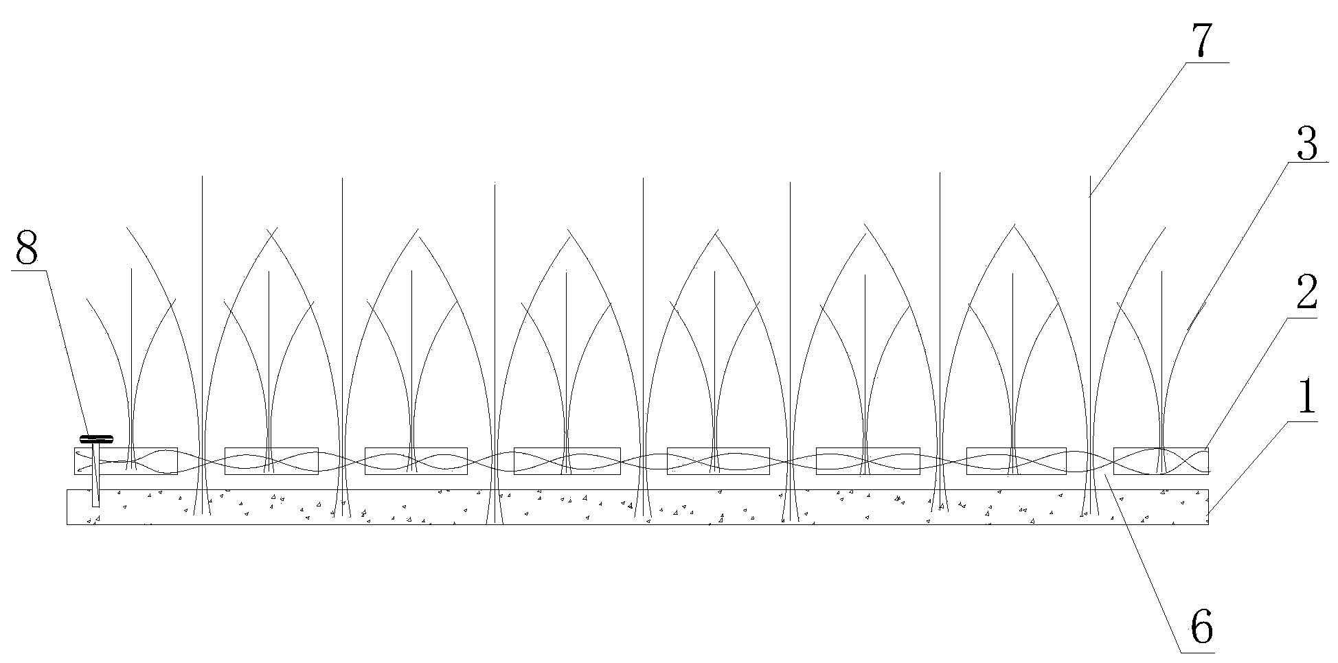 Artificial lawn and fabrication process thereof