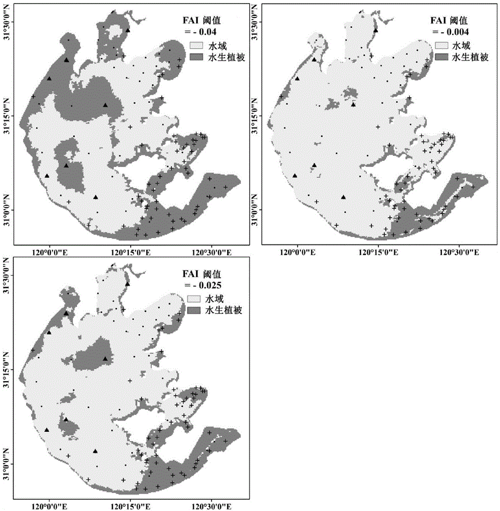 Eutrophic water aquatic vegetation remote sensing extraction method based on alga index frequency method