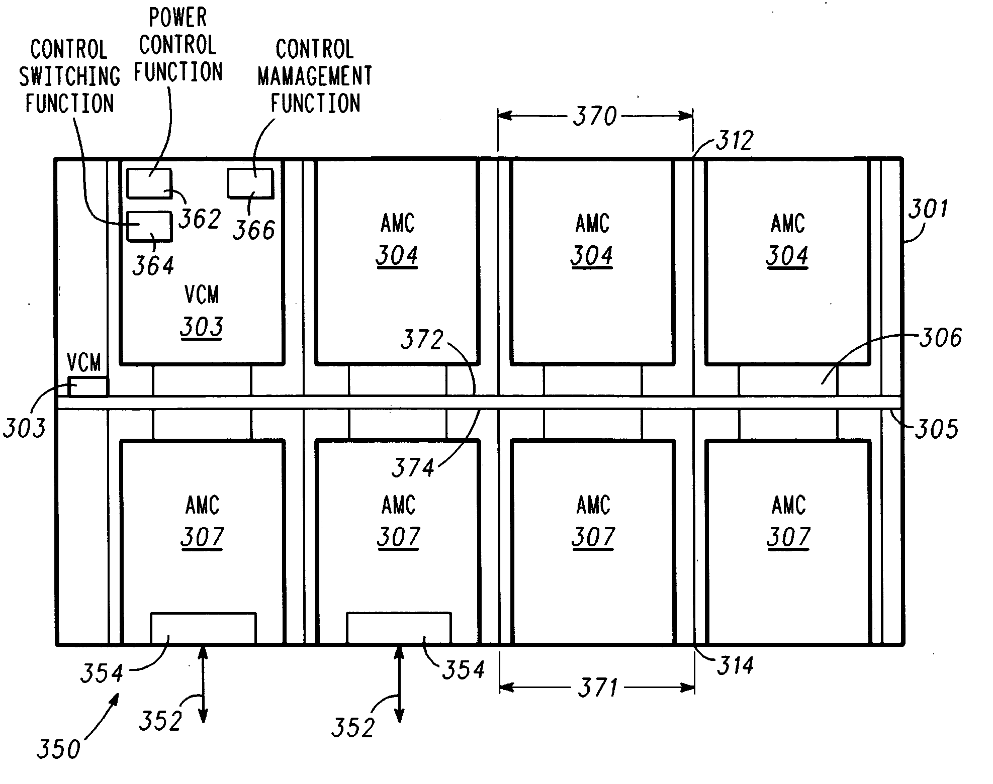 Monolithic backplane having a first and second portion