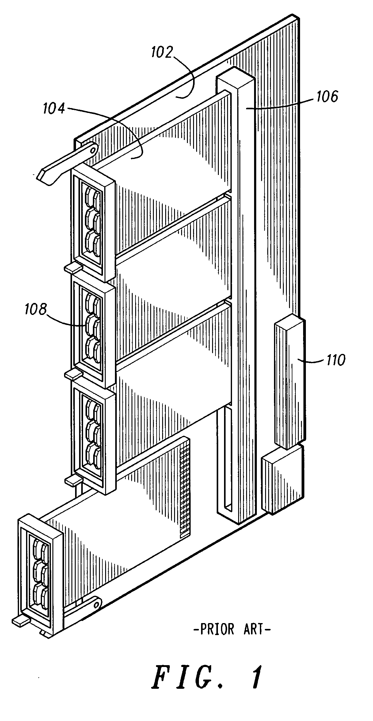 Monolithic backplane having a first and second portion