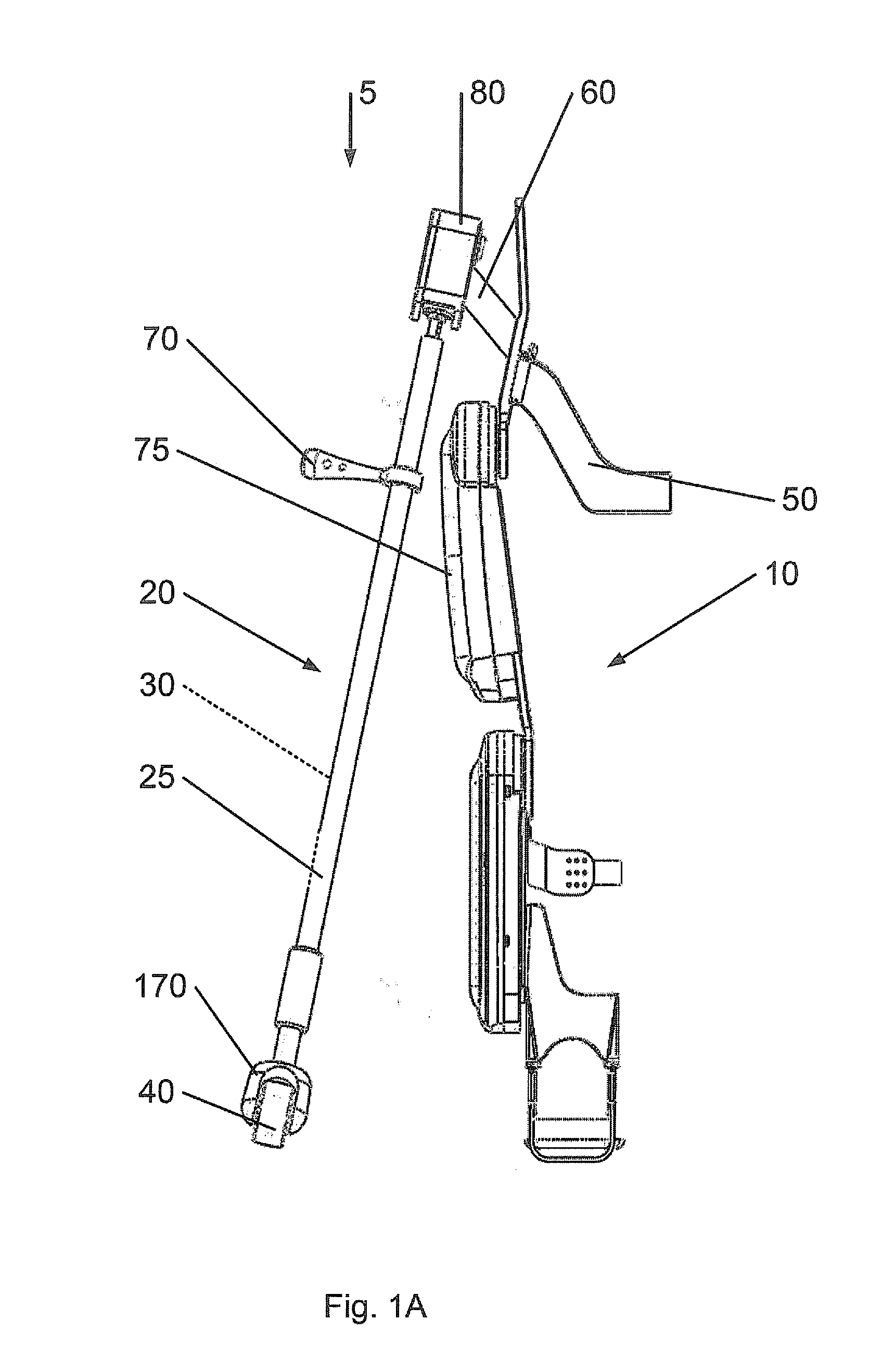 Gait device with a crutch