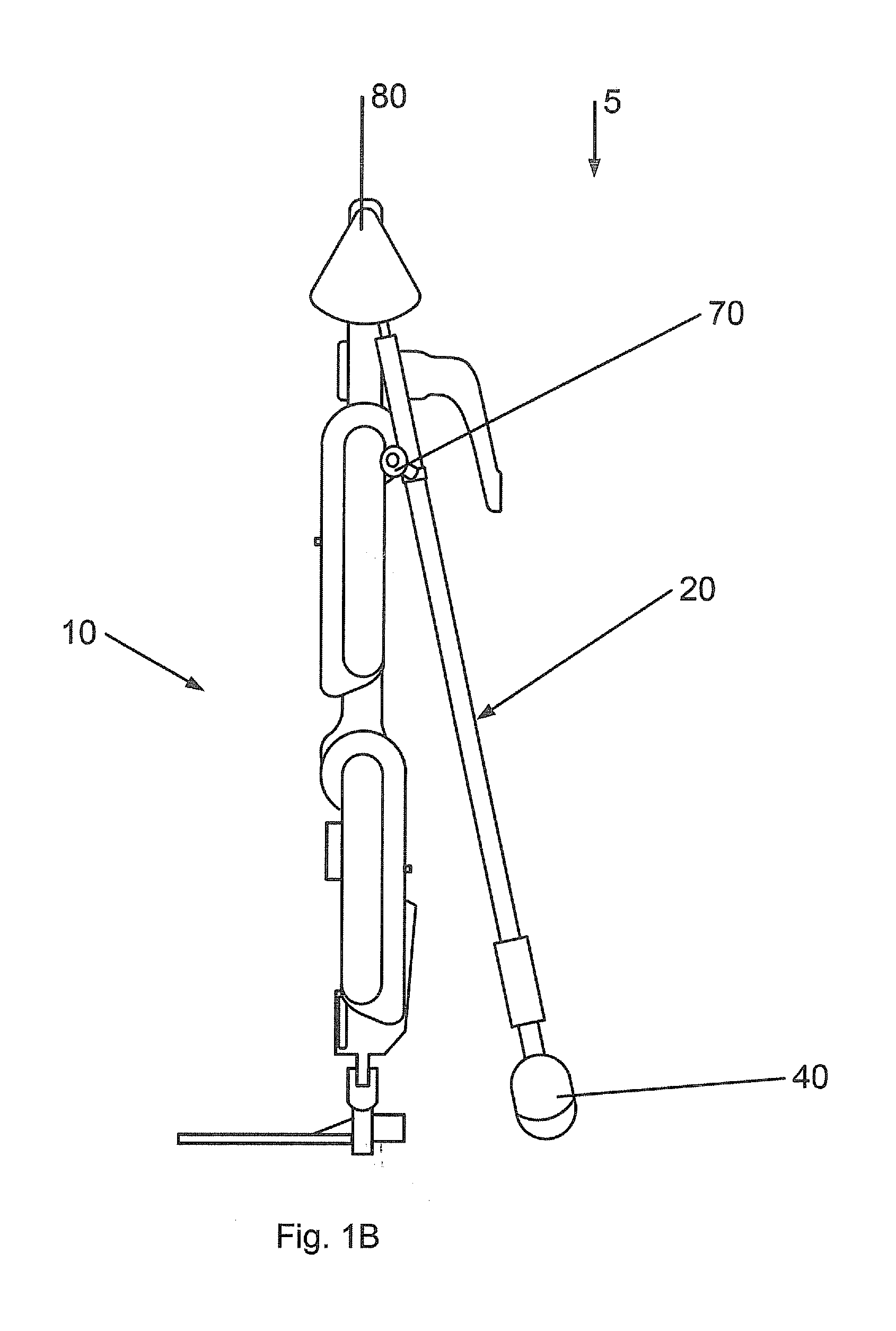 Gait device with a crutch