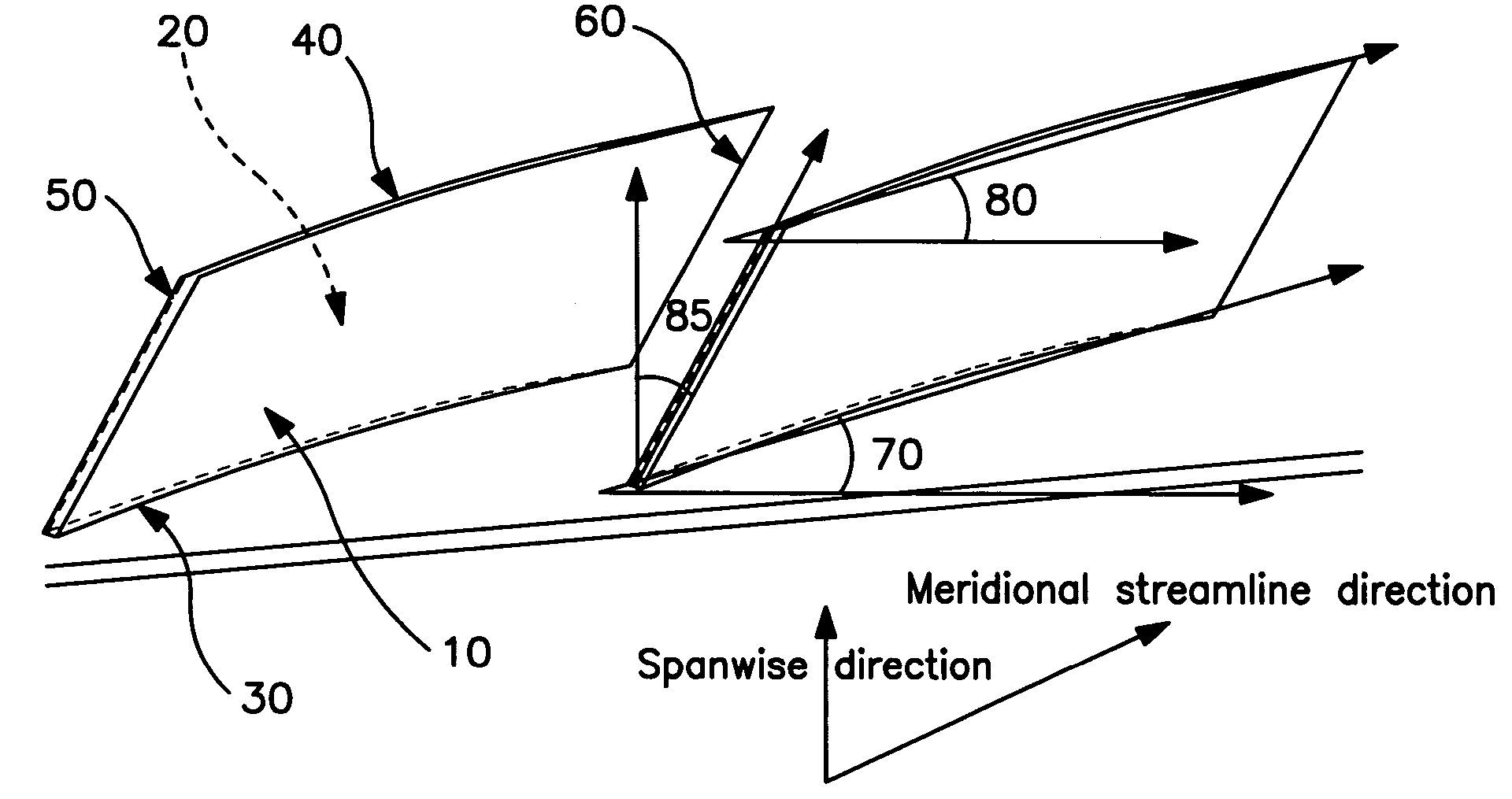 Leaned centrifugal compressor airfoil diffuser