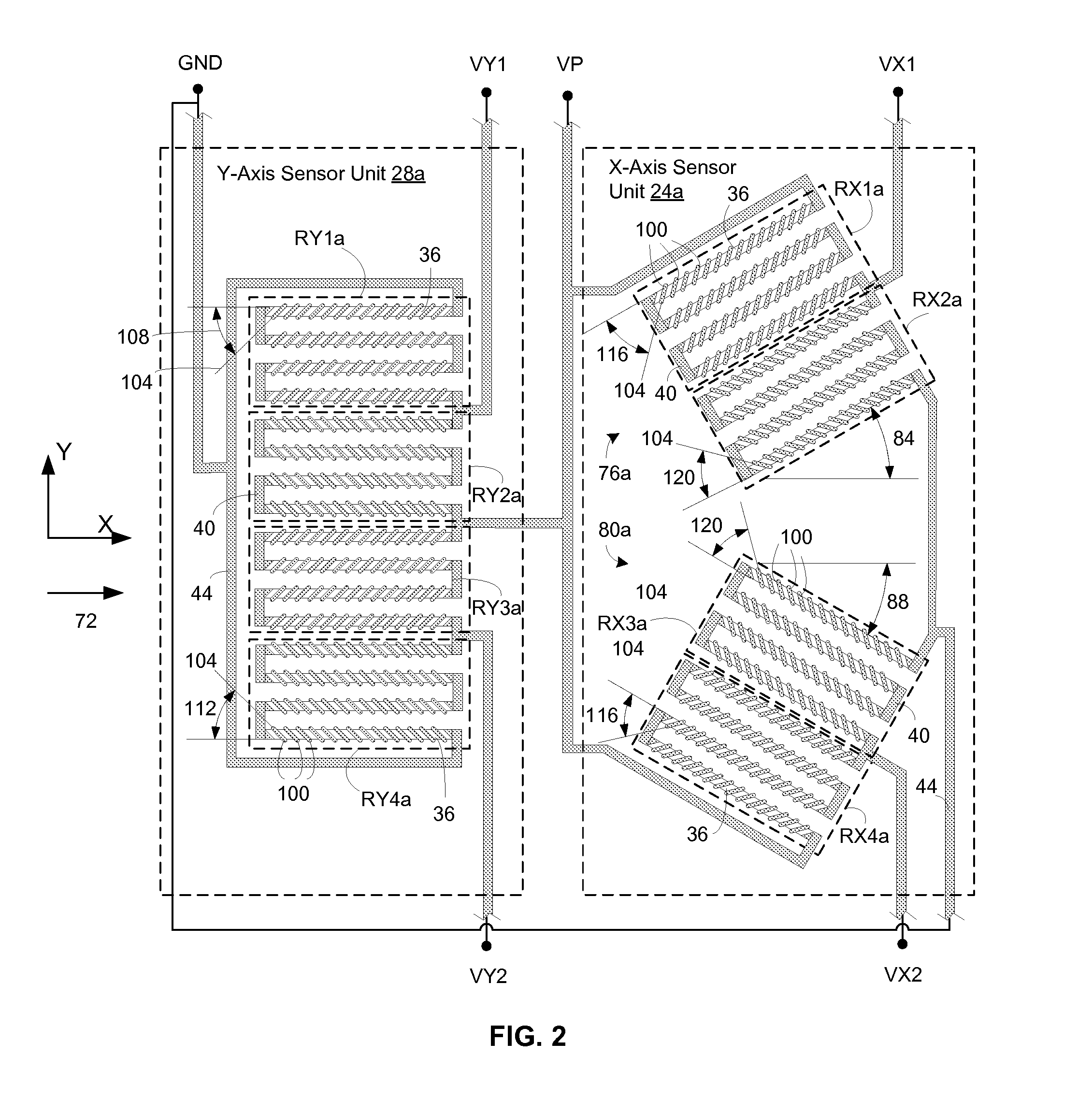 Dual-axis anisotropic magnetoresistive sensors