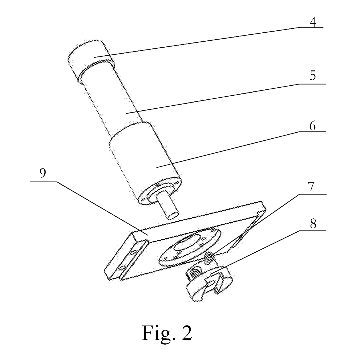 Force feedback handle device with a degree-of-freedom and working method thereof