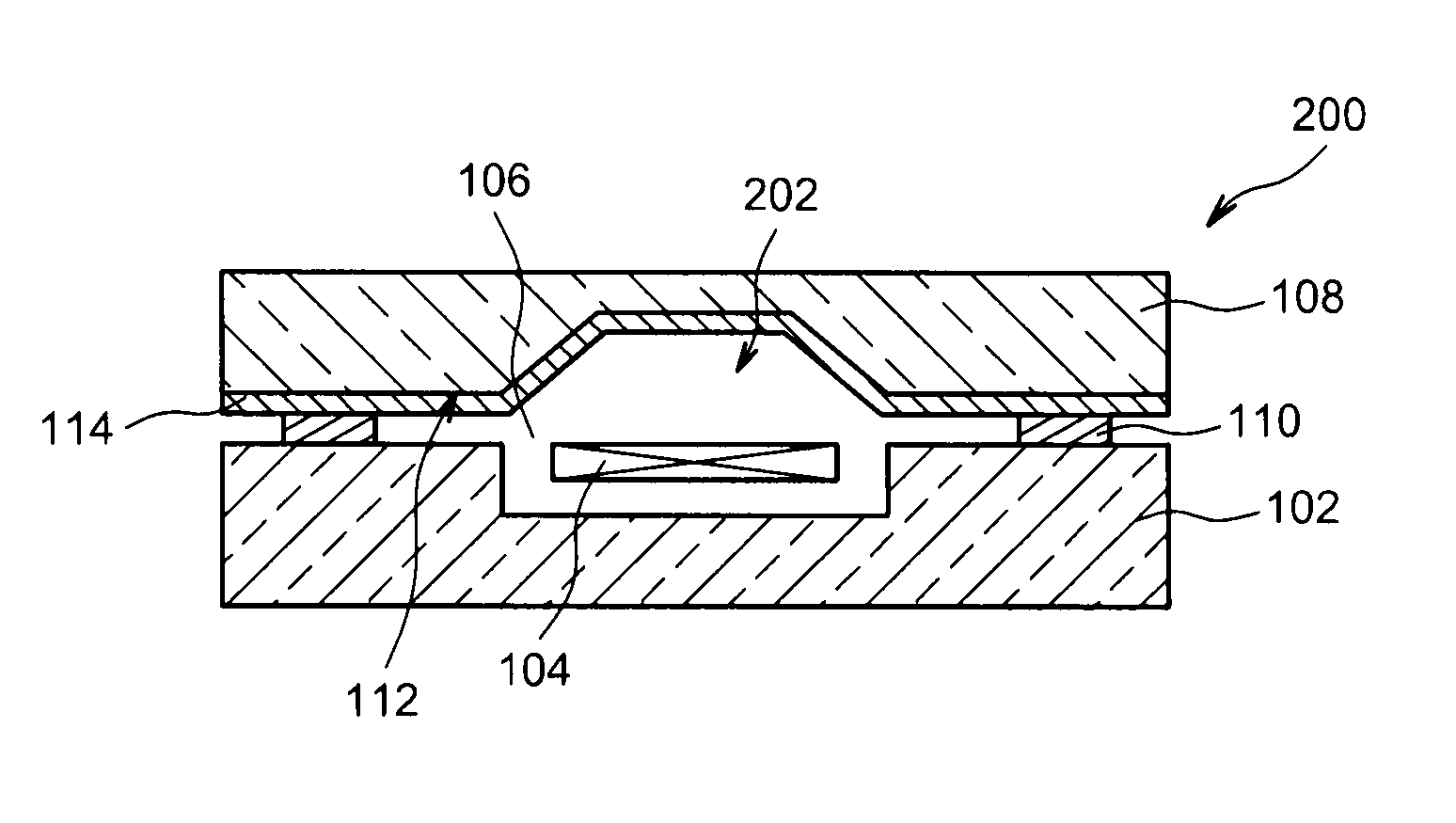 Packaging structure of a micro-device including a getter material