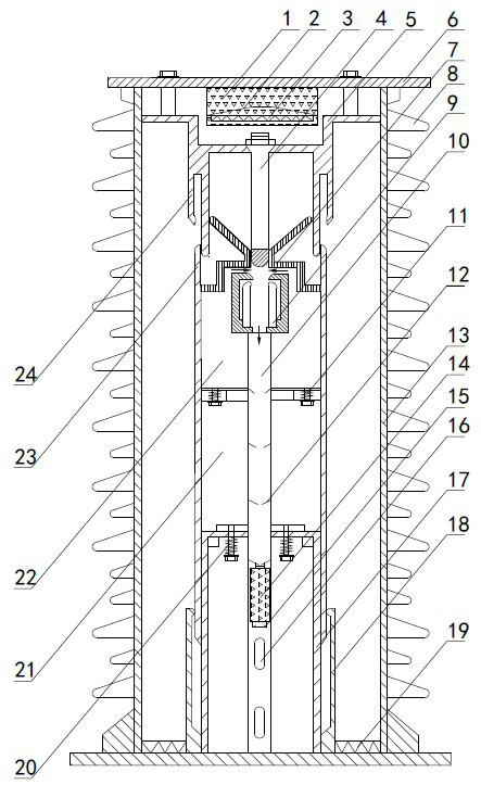 A sf with water removal function  <sub>6</sub> High voltage circuit breaker arc extinguishing chamber