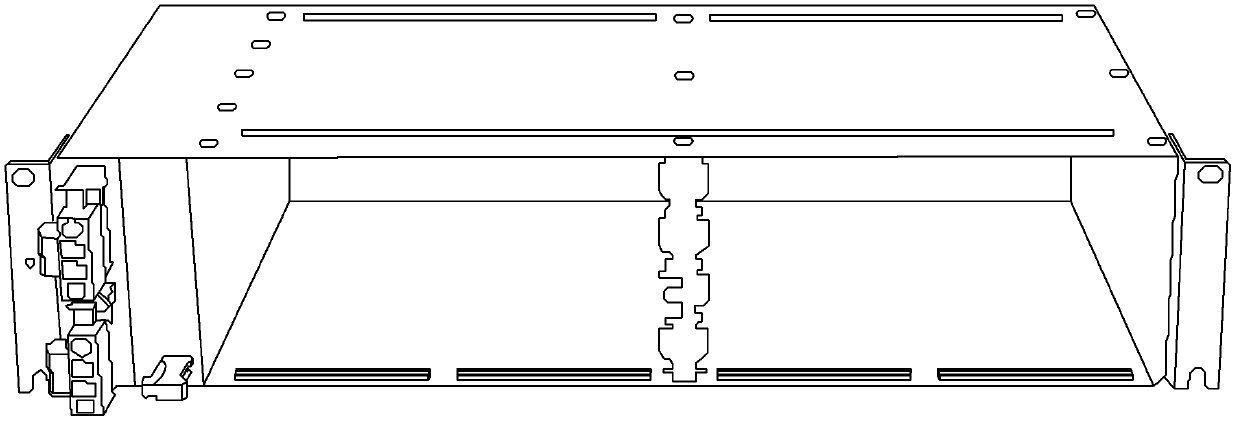 Radiating system of box type machine case communication device, box type machine case and communication device