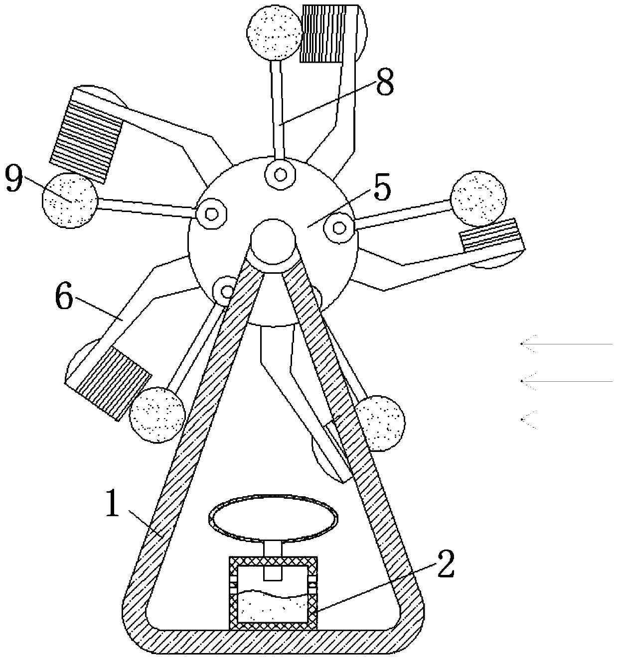 Device for increasing oxygen content of sewage based on object mass