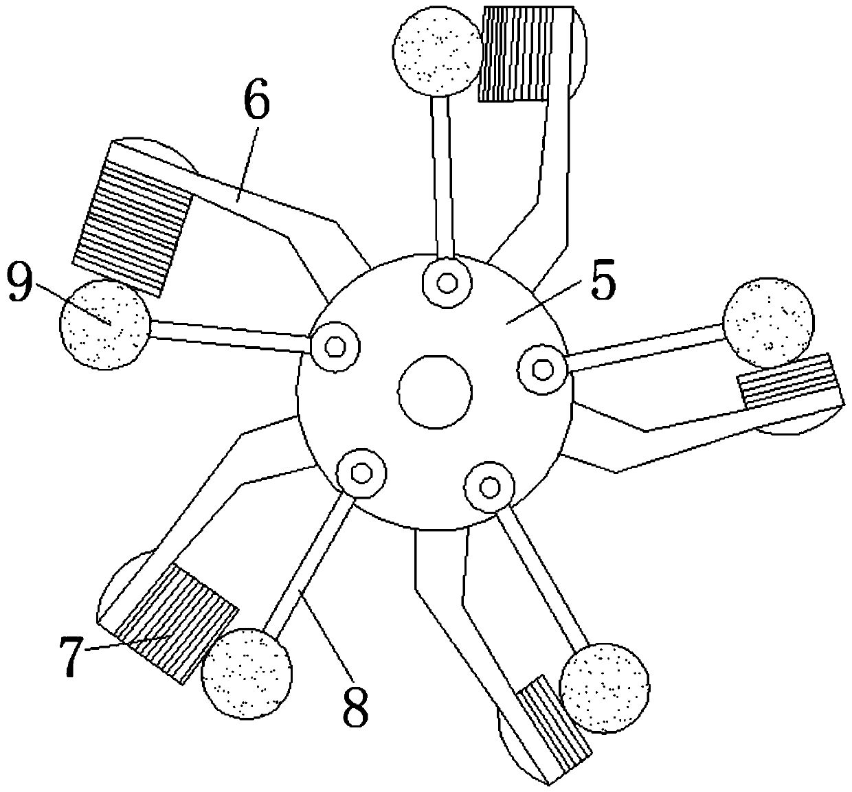 Device for increasing oxygen content of sewage based on object mass