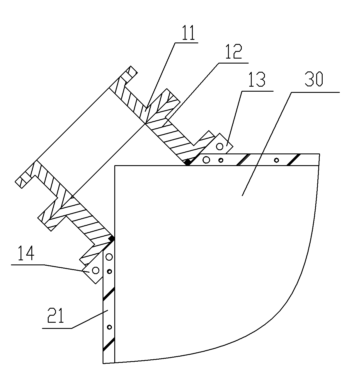 Microwave heating energy-feedback antenna and manufacturing method thereof