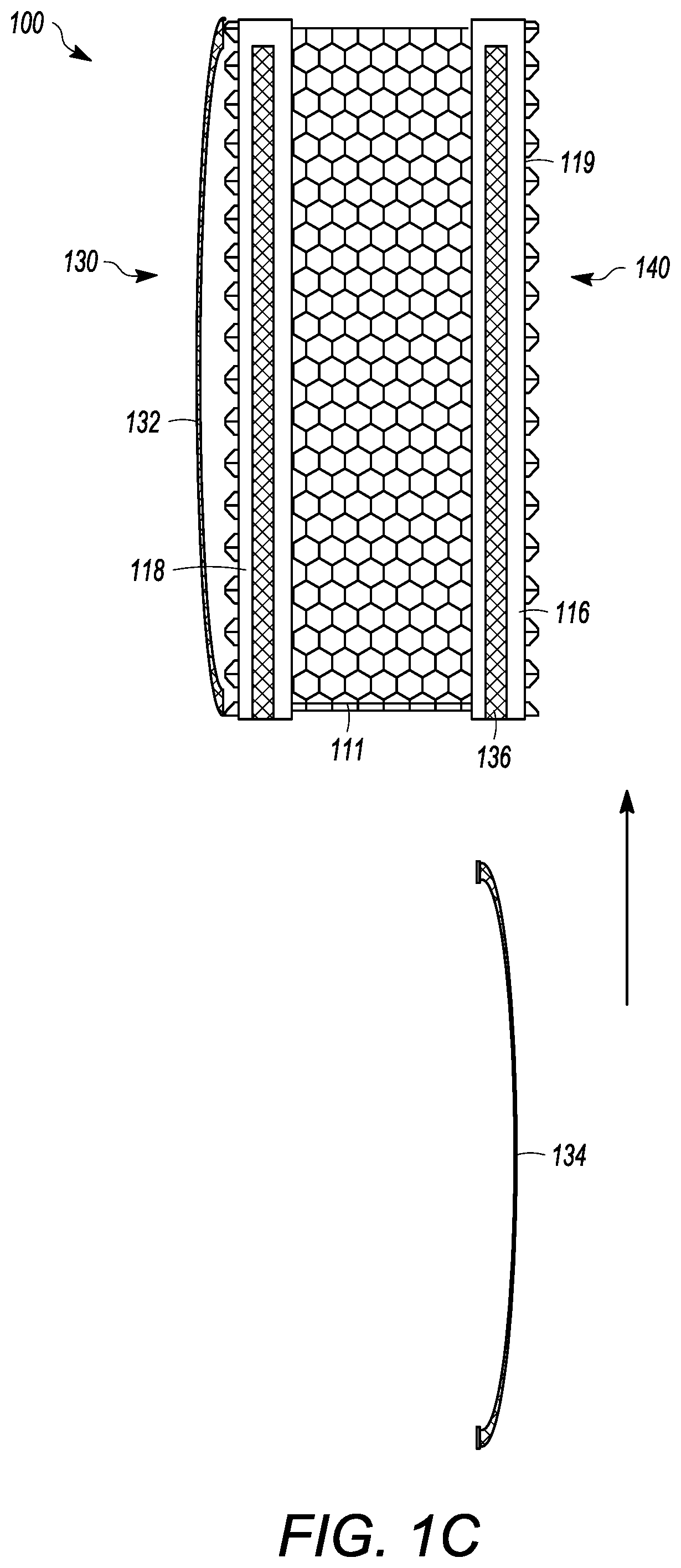 Interbody cage with spill-free biological material compartment