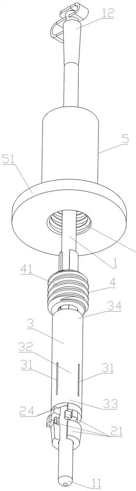 Abdominal drainage tube fixing assembly and method for jointly clamping inside and outside abdominal wall