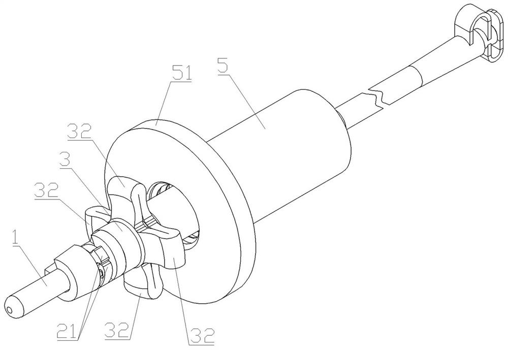 Abdominal drainage tube fixing assembly and method for jointly clamping inside and outside abdominal wall