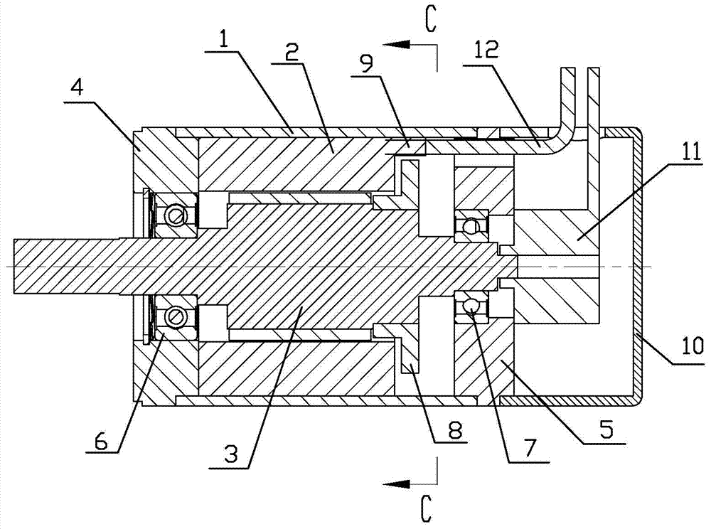 Servo motor with inertia disc and its installation method