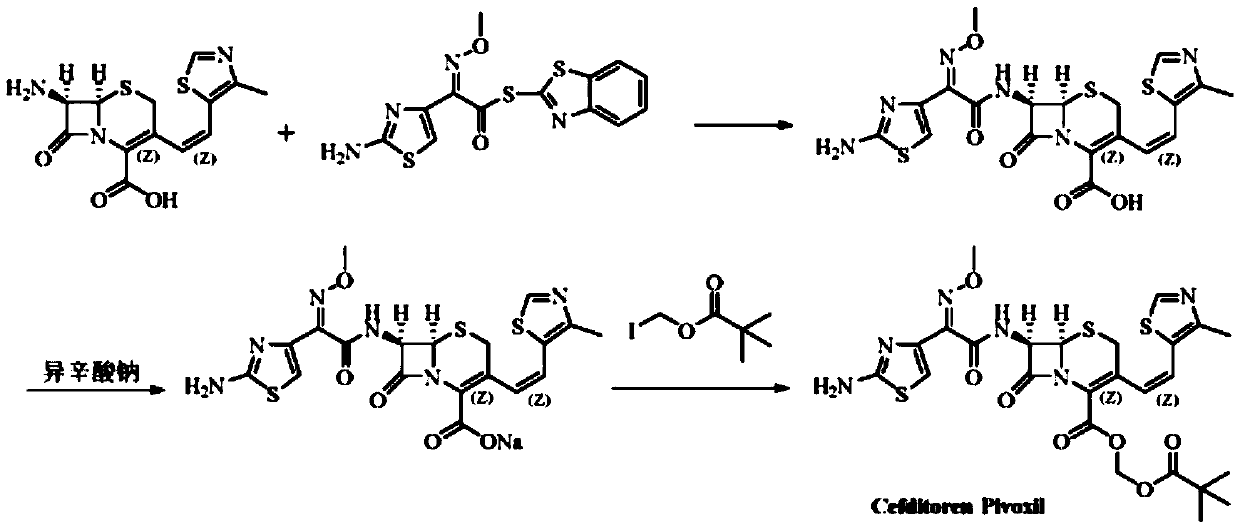 Method for preparing cefditoren pivoxil open-cycle dimer