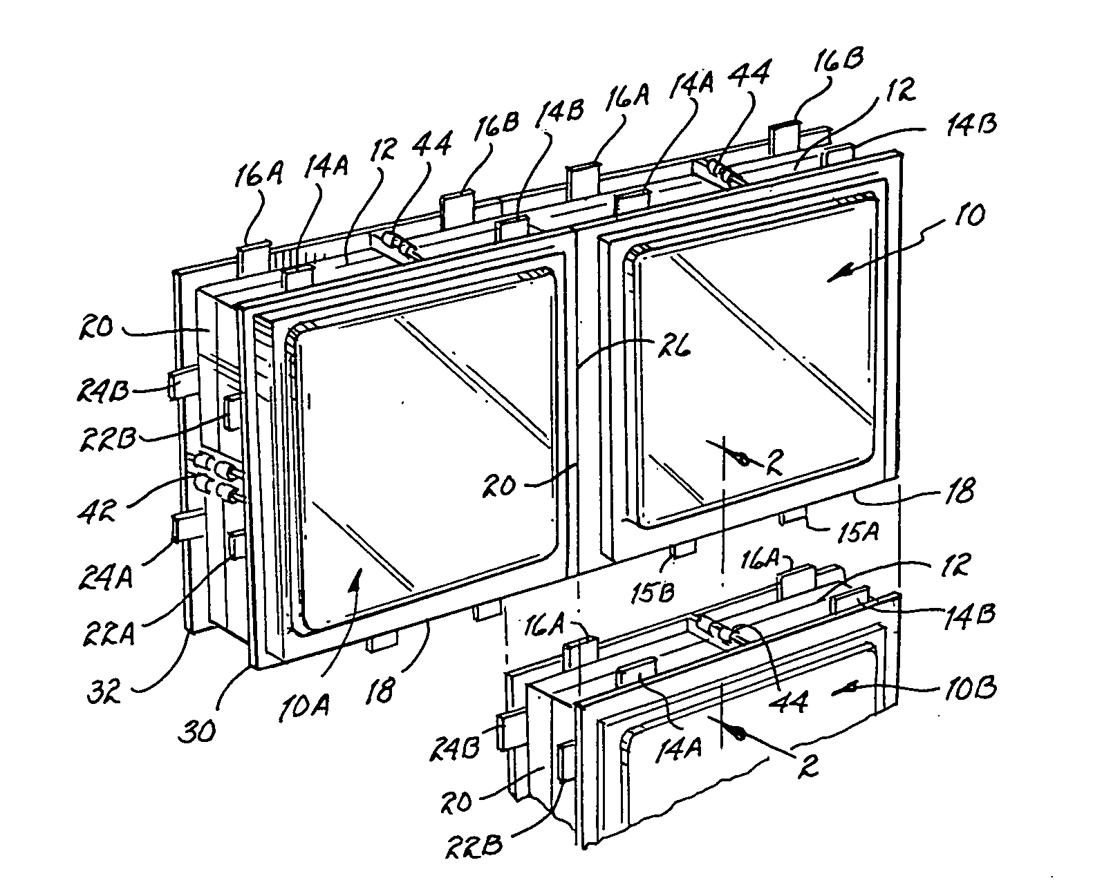 Vented hollow plastic block