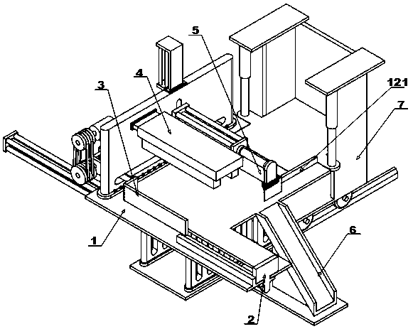 An aluminum ingot quality inspection and transfer transport device