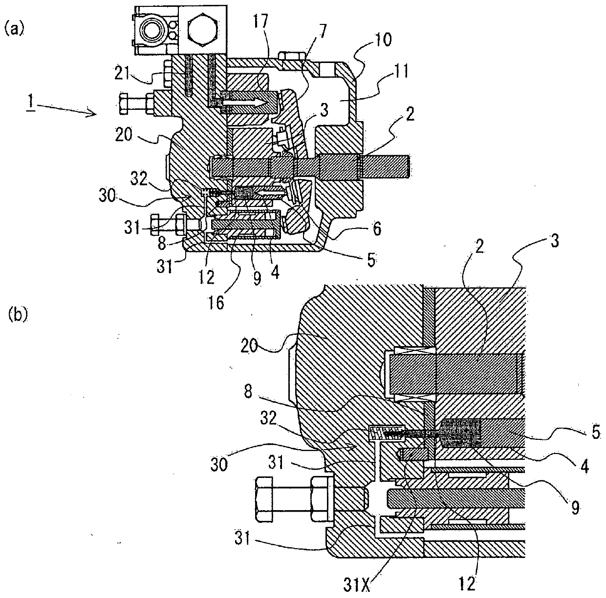 Variable displacement piston pump for speed control