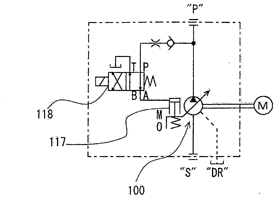 Variable displacement piston pump for speed control