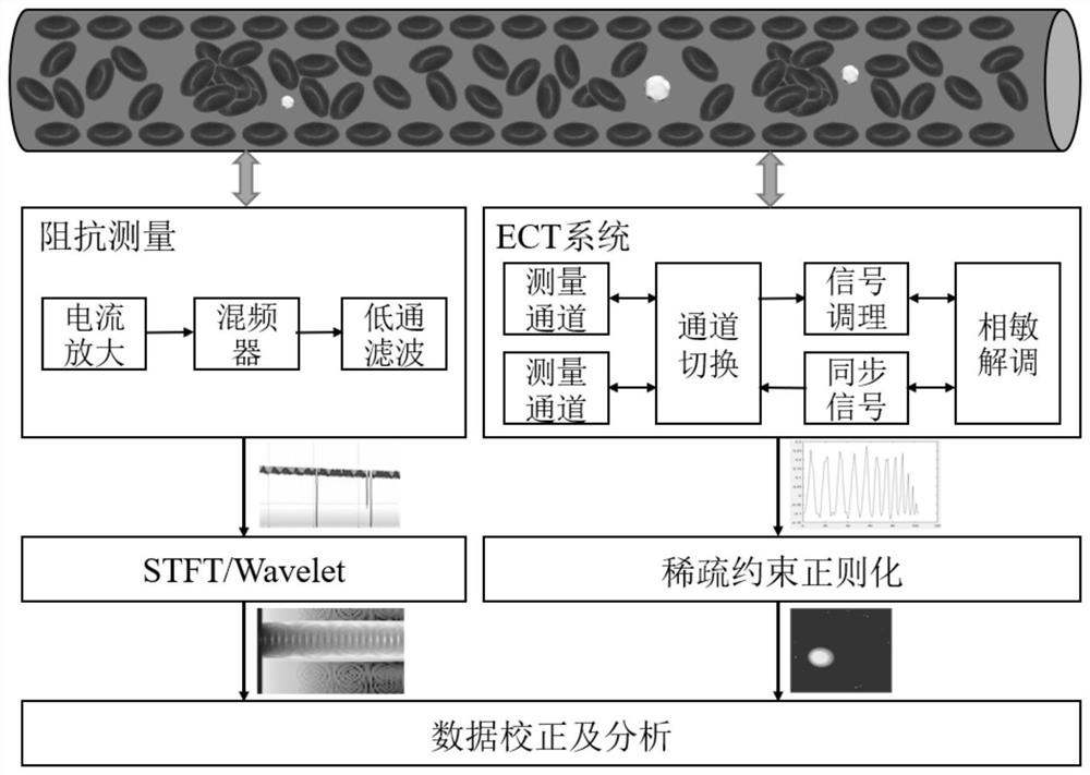 Electrical characteristic detection method for identifying foreign matters in small-scale pipeline