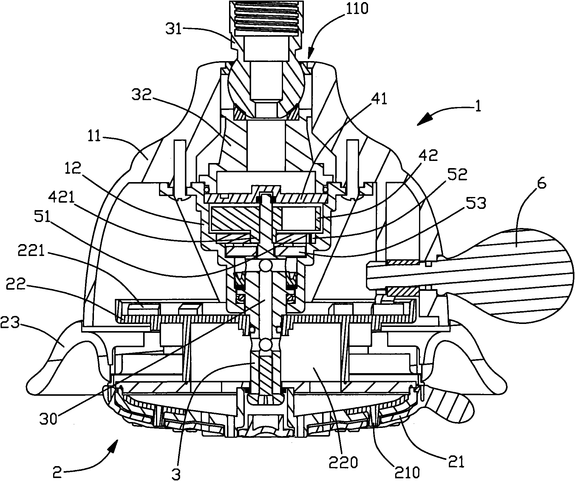 Rotary-sprinkling sprinkler