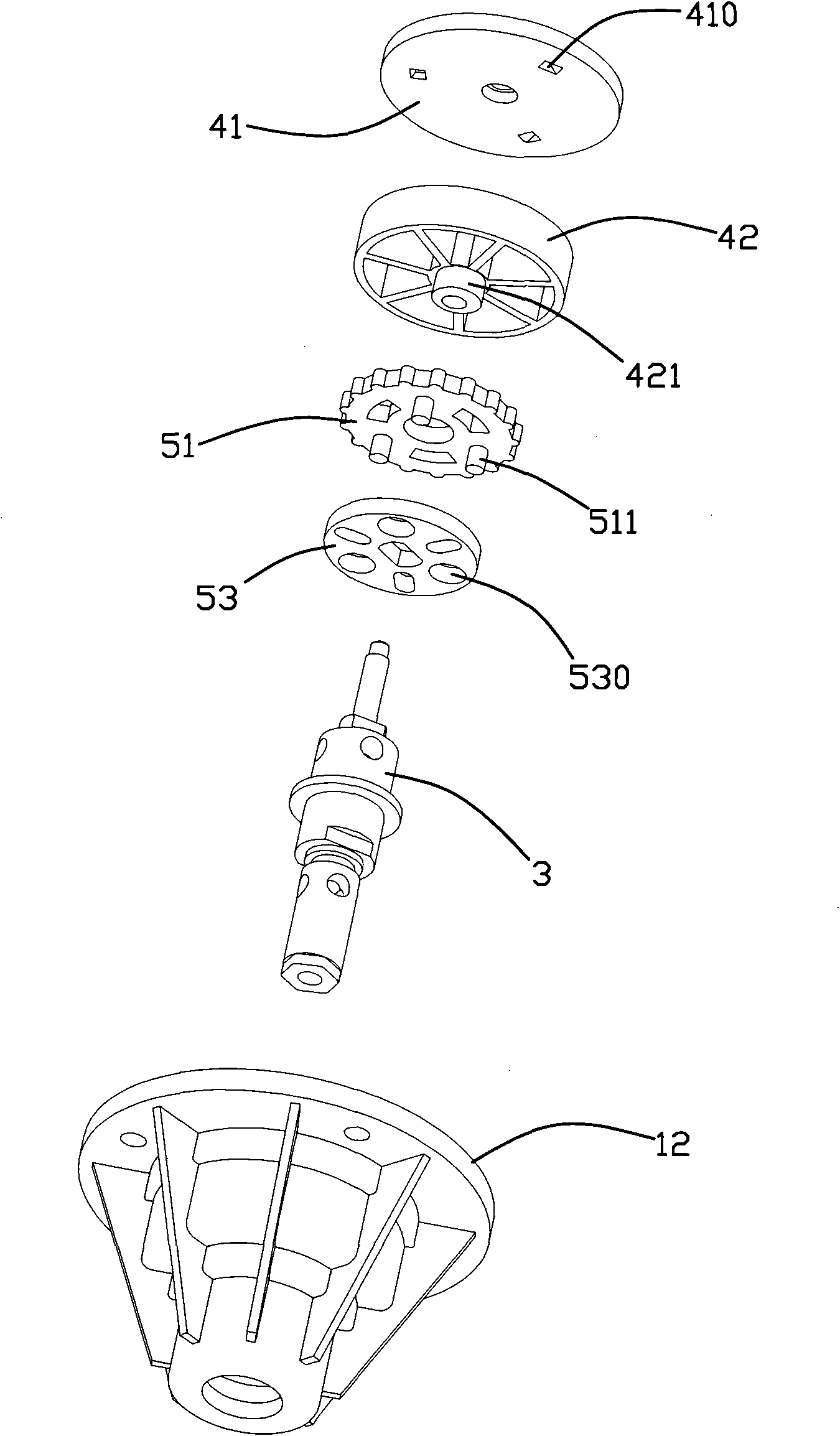 Rotary-sprinkling sprinkler