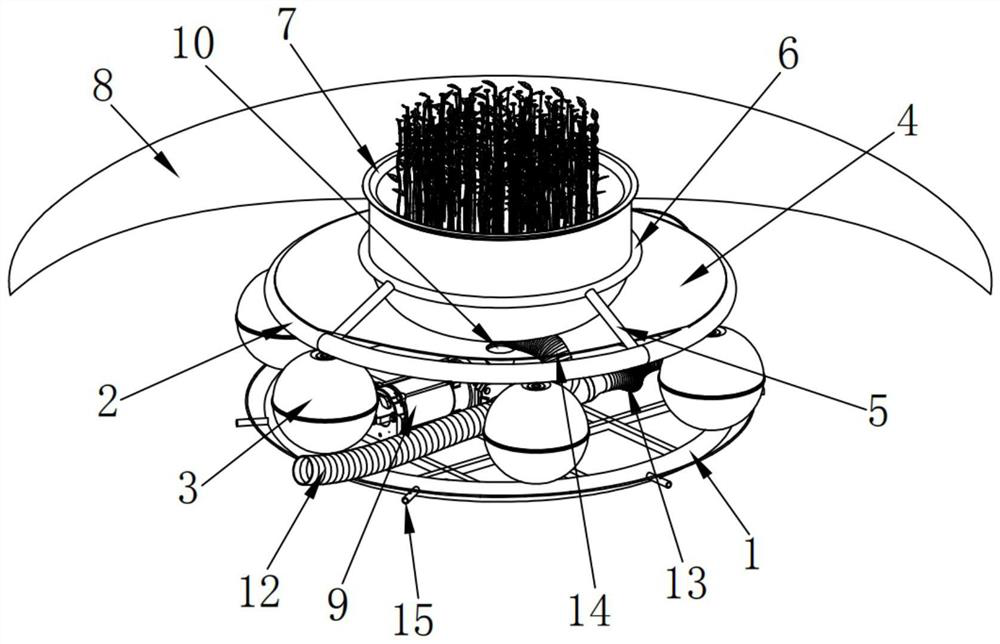 Integrated landscape algae sucking and controlling device