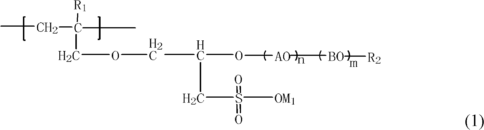 Allyl sulfonic glycerin polyoxyethylene polyoxypropylene ether polycarboxylic acid water reducer and its synthesis method