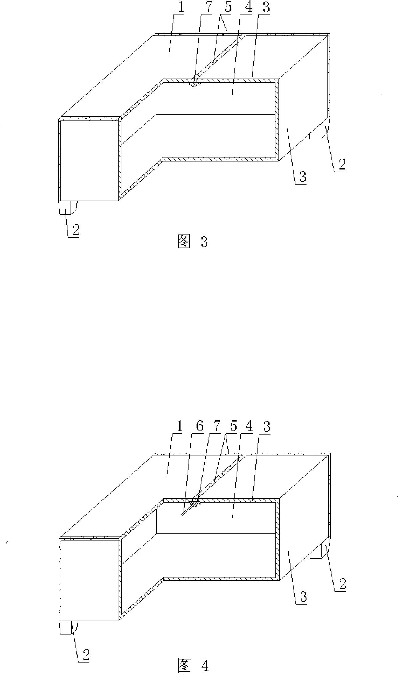 Hollow mold for filling cast-in-situ concrete