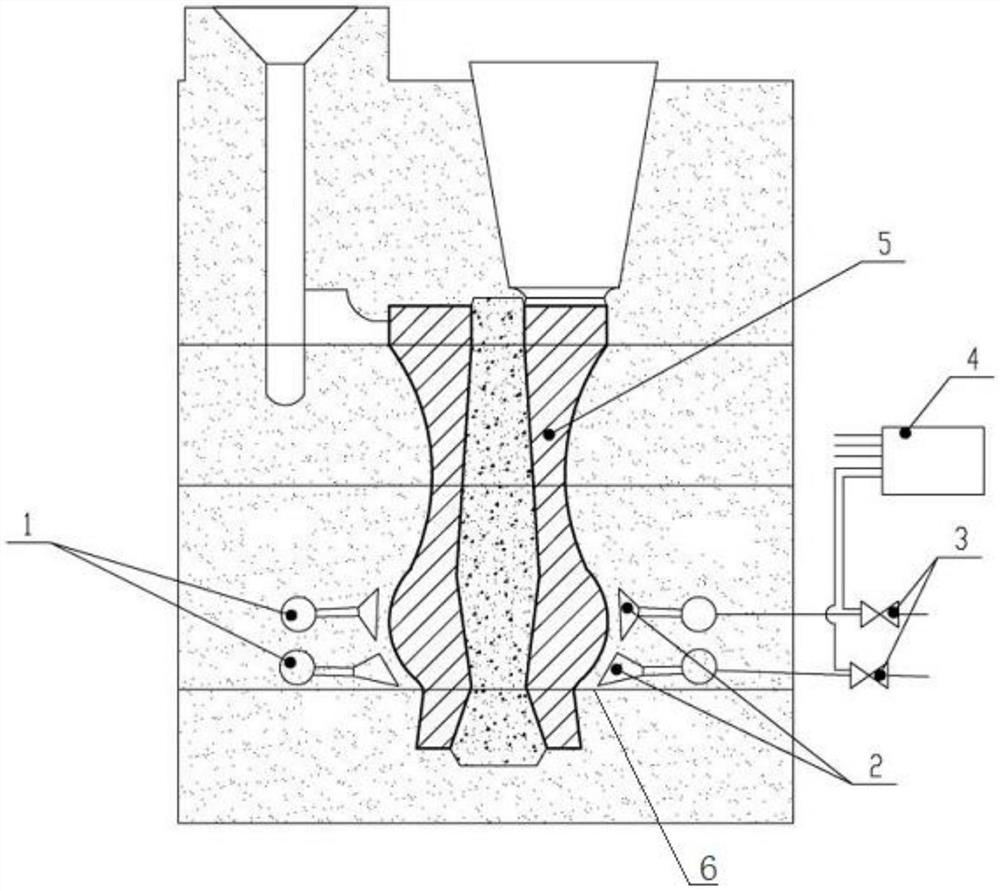 Cooling device for overcoming shrinkage porosity defect of casting and cooling method of vertical casting